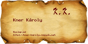 Kner Károly névjegykártya